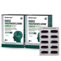 엔젯오리진 하이큐 포스파티딜세린 징코 1200mg x 2, 2개, 72g