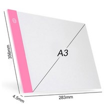 드로잉 타블렛 액정 판타블렛 그림 웹툰 태블릿 그래픽 디지털 태블릿 a35 초박형 드로잉 보드 디밍 가능 led 2d 애니메이션 aritist 문신 스케치 추적 드로잉 패드, a3 핑크, 협력사