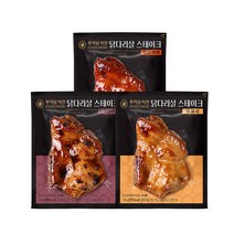 [푸라닭/당일출고] 닭다리살 스테이크 130g 4종 혼합 3팩 (블랙알리오/파불로/매콤악마/매드갈릭), 혼합 3팩(매콤1/파불로1/블랙1), 3개