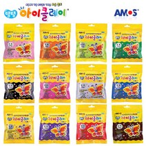 아모스 탱탱 아이클레이 파우치 2500 (4개입), 하늘, 50g
