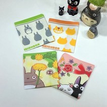 지브리 캐릭터 토토로 마녀배달부키키 고양이버스 키친크로스 면 손수건, 토토로 실루엣