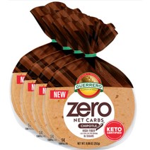 Guerrero Zero 게레로 제로 Keto 저탄수화물 치폴레 토르티야 4팩, 기본