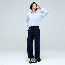 [지오다노] 412510 여 플리츠 와이드 핏 슬랙스 05412510