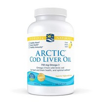 Nordic Naturals Arctic Cod 간 오일 레몬 - 소프트 젤 180개 - EPA DHA 함유 총 750mg 오메가-3s - 심장 뇌 건강 건강한 면역력 전반적인 건, 180 Count (Pack of 1)
