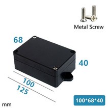 알루미늄탑박스 오토바이탑박스 탑박스 ABS 방수 전자 안전 케이스 플라스틱 상자 블랙 와이어 접속 배선함 정리함 IP67 인클로저, 100-68-40 with ears