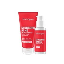 Neutrogena Stubborn Acne AM 페이스 트리트먼트 2.5% 미세화 벤조일 퍼옥사이드 여드름 치료제 오일 프리 일일 페이셜 트리트먼트로 여드름의 크기 및 발적, Acne AM Face Treatment with Be