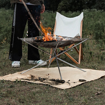 두꺼운 방염천 캠핑방염포 방염매트 시트 대형 45x45cm, 방화매트 베이지 L