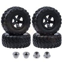 트랙사스 슬래시 4x4 2WD VXL 타미야 HPI 교쇼 VKAR Redcat HSP RC 모델 자동차용 110 쇼트 코스 트럭 타이어 및 휠 4 피스