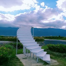 포토존 천구의 계단 조형물 카페 공원 호텔 관광지 대형 조경 인테리어 장식, E