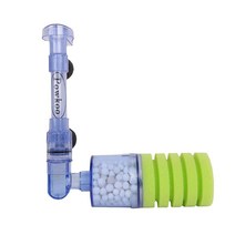 Powkoo 바이오 스폰지 필터 수족관 담수 및 해수 어항용 케마릭 미디어 볼 1개 포함 USA 미국, Green