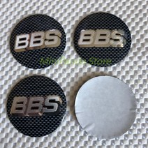 휠센터 캡 탄소 섬유 스티커 블랙 실버 4x BBS 56mm 신제품, 03 65MM, 1개
