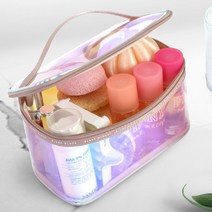 블랑블랙 홀로그램 핑크 여성용 파우치