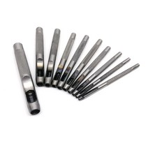 가죽공예키트 강철 라운드 구멍 펀치 도구 1mm 2mm 3mm 4mm 5mm 6mm 8mm 가죽 공예 벨트 가방 의류, 14 hole diameter 10mm