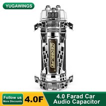 차량용 슈퍼 캐패시터 전압 안정기 4.0 패러드 커패시터 카 오디오 4f 슈퍼 파워 서브우퍼 수정 4.0 슈퍼 커패시터 led 전압 필터, 4.0자