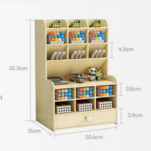 연필꽂이 책상정리 필기구 정리함 1매, 고급형 화이트