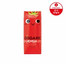 [본사직영] 롯데 오가닉 유기농 어린이주스(레드비트 배 토마토) 125ml x 24팩