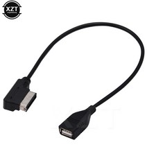 USB AUX 케이블 음악 MDI MMI AMI 여성 인터페이스 오디오 어댑터 데이터 와이어 AUDI A3 A4 A5 A6 Q5 VW M, 01 Black