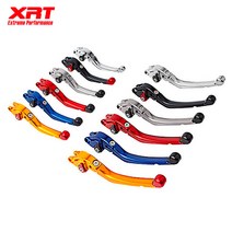 16-23 야마하 MT03 xrt 전용 6단 조절식 접이식 절삭레버, 6단 Folding - 접이식, Long-롱, Red-레드