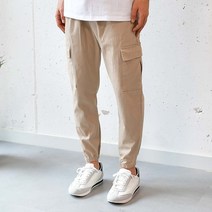 핫코드 남성용 데일리 코튼 카고 조거팬츠