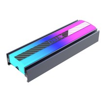 M.2 2280 방열판 알루미늄 ARGB SSD 색상 NVMe 하드 드라이브 솔리드 스테이트 라디에이터 HDD 냉각기 호환, 단일옵션