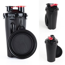 강아지 휴대용 사료통세트 (블랙) 강아지사료통 애견휴대용물통