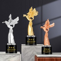 트로피 미니 우승 시상식 졸업 골프 축구 트로피 금도금 크리스탈 프리미엄 트로피 컵 상 경연 대회 비즈니, 01 1pcs-Brown