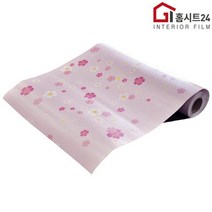 [홈시트24] 간편한 접착식 포인트 디자인시트지 P-322 벗꽃 핑크 폭50cm, (폭)50cm x (길이)50cm