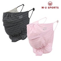 엠유스포츠 여성 2단 자외선 차단 마스크 MU23A33UI01, BLK