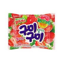 롯데제과 구미당기는 구미 딸기맛 젤리, 66g, 3개