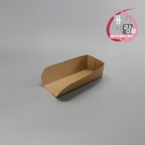 종이 용기 핫도그 트레이 접착형 크라프트 소 2000개