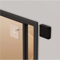 무타공 엘로시오 자동도어클로저 / 자동문닫힘 슬라이딩도어 미닫이문잠금장치 현관안전고리 문열림방지, 엘로시오 도어클로저(블랙)