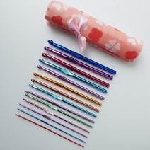 알루미늄코바늘14개케이스세트 모사용코바늘 손뜨개기초 코바늘세트