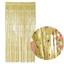 제이벌룬 브라이덜샤워 소품, 파티은박커튼 별무늬 골드 [폭1m/높이2m]