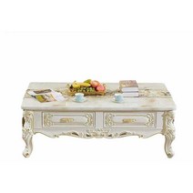 유럽풍 거실장 럭셔리 세라믹상판 프로방스 북유럽, 1.3x1.3m정방형티테이블(황옥대리석표면)