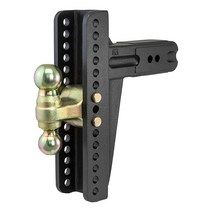 CURT 45928 조절 가능한 트레일러 히치 볼 마운트 7.6cm(3인치) 리시버 27.0cm(10.625인치) 드롭 5.1cm 및 5.9cm 볼 9525.4kg(2100