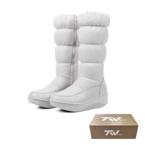 TAE WOL 여성 패션 겨울 방한 롱 패딩 부츠