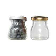 미니유리병 미니원형50 1개 50ml 유리병, 은색마개