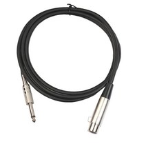 XLR 여성 소켓에서 6.35mm 1/4 ''모노 남성 잭 차폐 플러그 스테레오 오디오 케이블 코드 와이어 마이크 믹서 앰프, 검은, 1.8m, 플라스틱