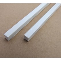 사각 파이프 각 아연 1/2/5/10pcs 직경 2mm/4mm 사각형 ABS 플라스틱 솔리드 튜브 파이프 길이 250mm DIY, 02 4mm, 01 1pcs