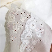 혜인천 국화레이스 60수 아사 레이스 백아이보리 광목색, 백아이보리색 1필 (14.5마)