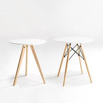 유씨엠 엘느 카페 인테리어 DIY 화이트 원형 테이블 600 700 2종, 엘느 테이블 600