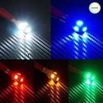 SB 12V-24V겸용 차량용 자동차 꼬마전구타입 5050 3칩 5발 국산 무극성 LED전구, 12V, 블루