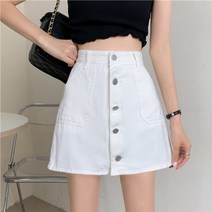 여성 여름 버튼 하이 웨스트 미니 데님 스커트 블랙 화이트 하라주쿠 플러스 사이즈 진 스커트 한국 패션 의류 랩 skort