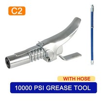 전동구리스 10000 PSI 그리스 툴 커플러 더블 핸들 스테인레스 오일 인젝터 노즐 헤비 듀티 퀵 락 NPTI 8 누출 방지 도구 팁, A2