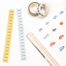 율아트 다꾸 날씨 시간 디자인 마스킹테이프 15mm 귀여운 다이어리 꾸미기 테이프 종이