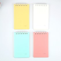 휴대용북트 아침 햇살 문방구 컬러 단코일 본 미니 사이즈 A7A6 단어장 사무용 쁘띠 잼 피규어 가로 칸 2727438528, 악마 중대 토끼 타입 6본 색상랜덤