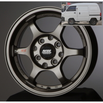 다마스 라보 알루미늄휠 슈거레이 타입 RS 13인치, 건메탈