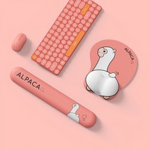 알파카 마우스패드 키보드 팜레스트 손목받침대 2in1 세트