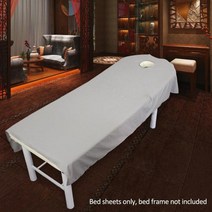 폴리에스테르 화장품 뷰티 살롱 시트 1 개 스파 마사지 트리트먼트 침대 테이블 커버 시트 구멍 사바나 9, [02] 80X190cm, 09 grey_02 80X190cm