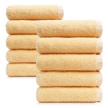 코튼리빙 40수 코마사 호텔 수건 200g, 10개, 파스텔옐로우